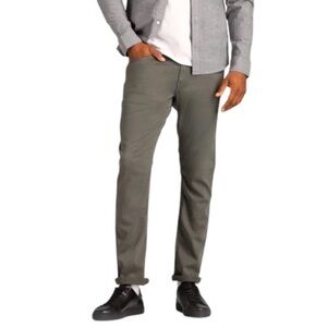 MEC Olive Green Stretch Nylon Slim Fit Tech Pants Size 34